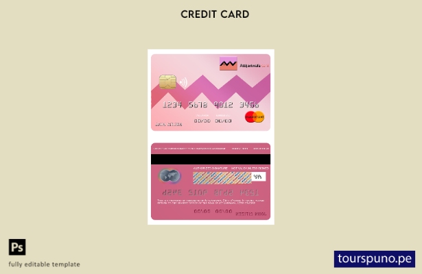 lista para imprimir plantilla de tarjeta mastercard del banco Attijariwafa de Co